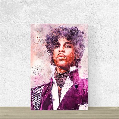 Prince Canvas Art Print Purple Rain Watercolour Print Etsy