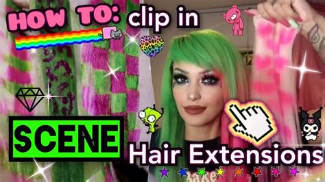 How I Clip In My Scene Hair Extensions YouTube