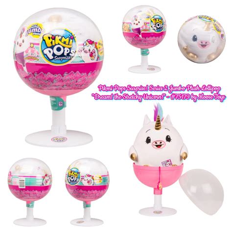 Set Of 2 Pikmi Pops Surprise Series 2 Jumbo Plush In Lollipop By Moose