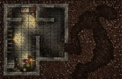 A small map with 2 buildings. Maphammer is creating battle maps for D&D, Pathfinder and ...