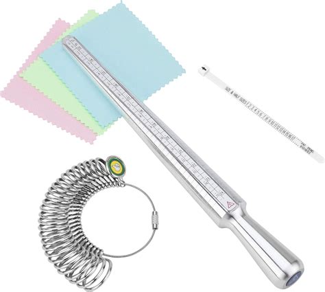Buy Ring Sizer Measuring Tool Mandrel Measure Kit Iron Steel Plastic
