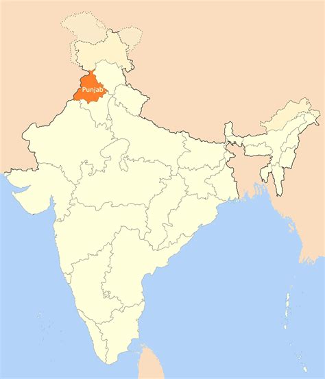 Location Map Of Punjab Mapsofnet