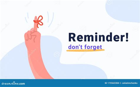 Reminder Do Not Forget An Important Task Stock Vector Illustration