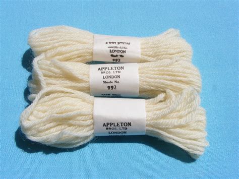 Appleton Tapestry Needlepoint Wool Yarn White 992 10 Yards Etsy