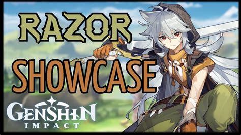 Genshin Impact Razor Showcase All Skills Combat Youtube