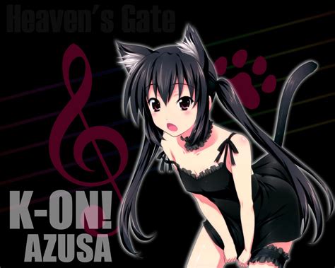 Wallpaper Gadis Anime Kucing Gadis Rambut Hitam K ON Nakano Azusa