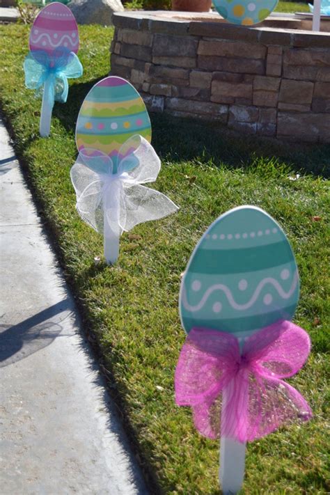 EASTER EGG LOLLIPOPS , Easter egg decorations, yard art, yard decorations, easter decorations ...