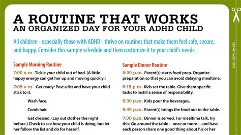 Free Printable Adhd Routine Charts Printables And Worksheets To Help