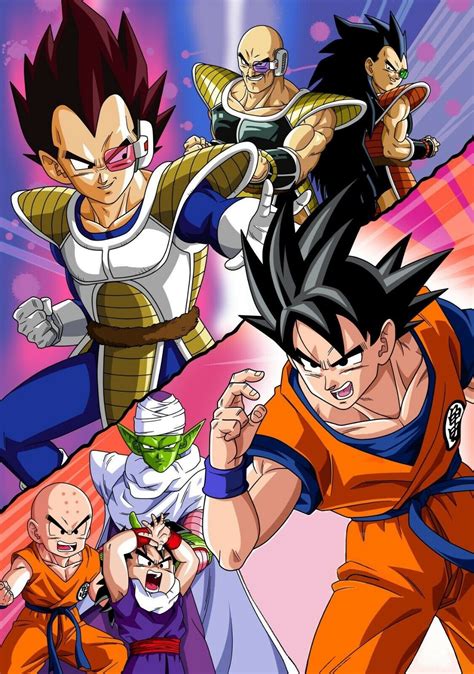 Dragon Ball Z Poster Saiyan Saga Goku Vegeta Nappa Raditz New