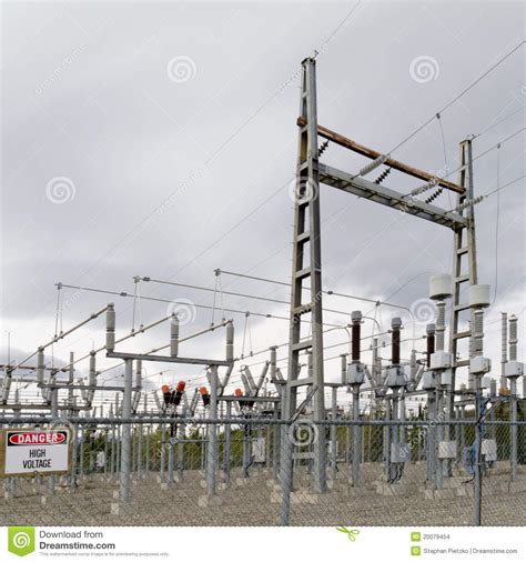 High Voltage Transformer Substation Stock Photo Image Of Electric