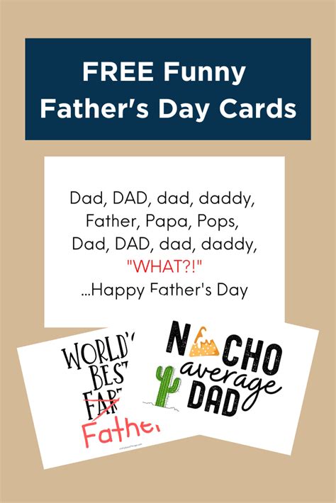 Funny Free Fathers Day Printable Cards
