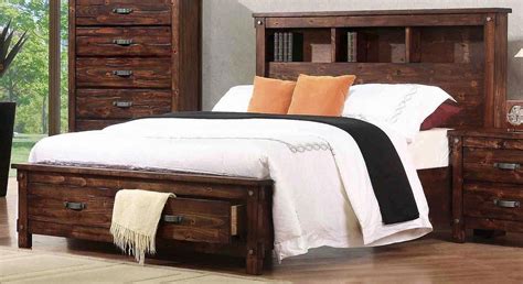 Noble Rustic Oak Queen Captain Panel Storage Bed From Coaster Coleman