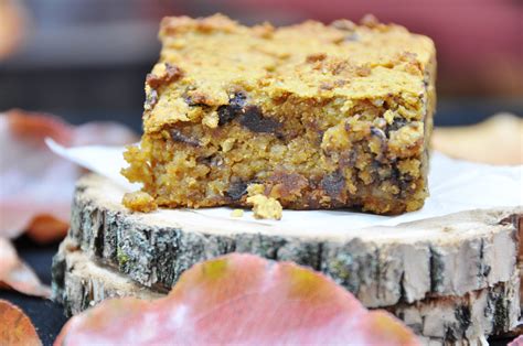 Vegan Chocolate Chip Pumpkin Blondies Recipe With Images Gluten