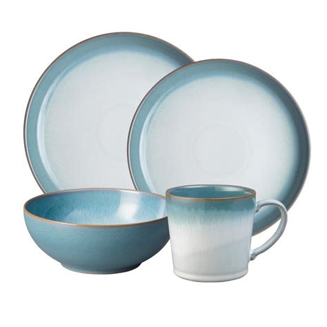 Denby Azure Stoneware Dinnerware Set Of 16 And Reviews Wayfair