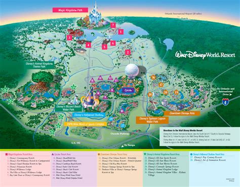 Disney Park Maps Disney Map Disney World Map Disney F