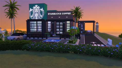 Starbucks And Drive Thru The Sims 4 Catalog