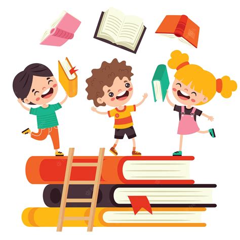 Ilustración De Libro De Lectura Para Niños Vector Premium