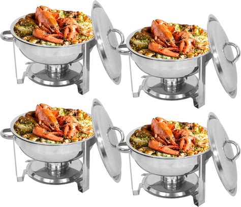 Amazon Deluxe Stainless Steel Chafing Dish Round Chafer With Lid