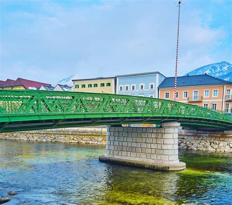 The Old Bridge In Bad Ischl Salzkammergut Austria Stock Image Image