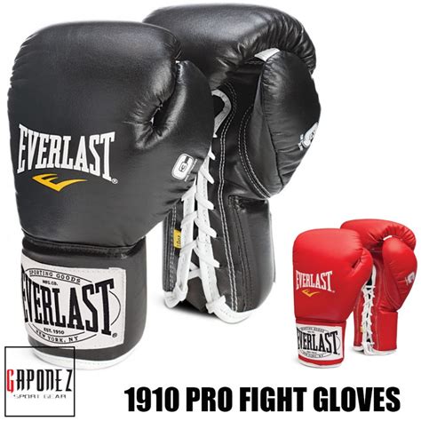 Everlast Boxing Professional 1910 Fight Gloves Lace Up Epfg From