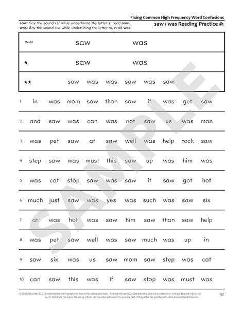 Downloadable Practice Packet 3 Fixing Confusing Words Readsters