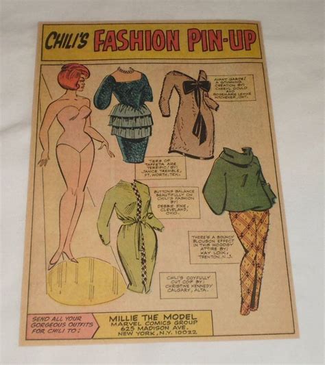 1965 Modeling With Millie paper doll of Chili eBay Muñecas de papel