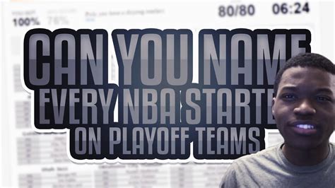 Can You Name Every Playoff Starter In The Nba Kot4q Youtube