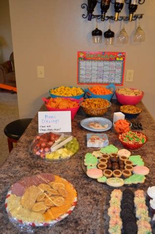 Organize the dining table with a giant cake and other delectable food! The Pattersons: Gender Reveal Party