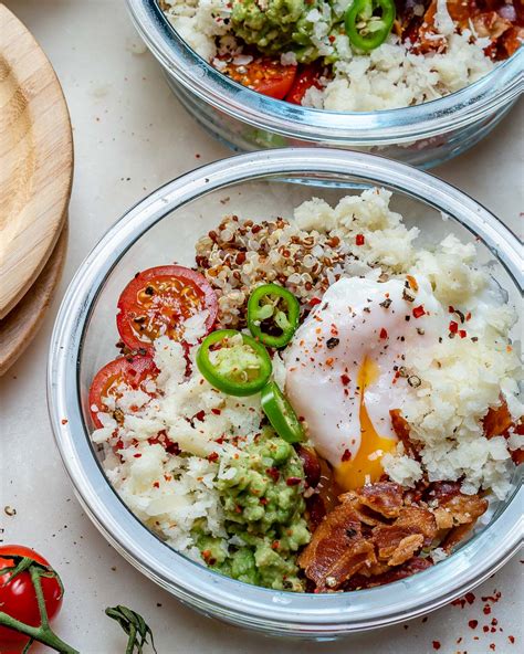 Loaded Quinoa Poached Egg Breakfast Bowls Clean Food Crush