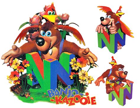 Extremely Rare Renders Of Banjo Kazooie Posing With The N64 Logo