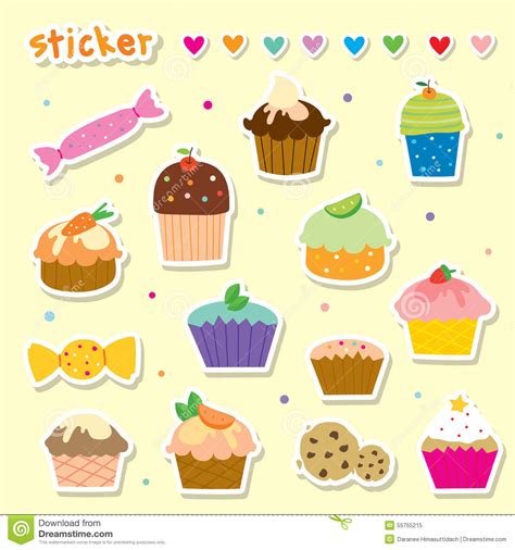 Millions customers found cute stickers templates &image for graphic design on pikbest. Sticker Cupcake Cartoon Cute Vector Stock Vector ...