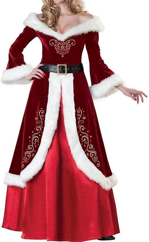 lzzfw sexy vestido de navidad para mujer disfraz de navidad para adultos sra santa claus