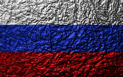 Download Imagens Bandeira Da Rússia 4k Textura De Pedra Ondas De