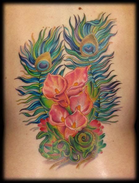 Lilies And Feathers Tattoo Melissa Fusco Ink Chill Watercolor