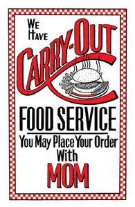Takeaway … dictionary of contemporary english. Carry Out Metal Sign