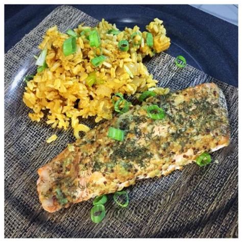 Angies Baked Salmon With Mustard Recipe Sparkrecipes