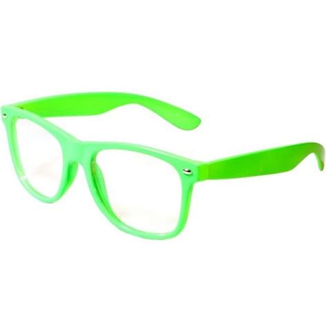nerdy fake clear neon green wayfarer sunglasses 7 99 liked on polyvore featuring accessories