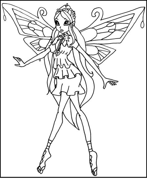 Winx Club Coloring Pages Flora