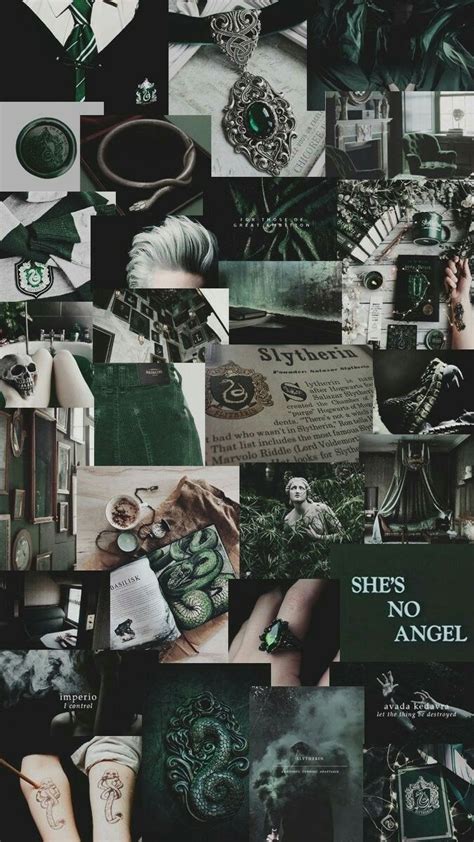 Slytherin Collage Wallpapers Wallpaper Cave