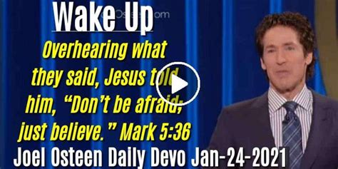 Joel Osteen January 24 2021 Daily Devotional Wake Up