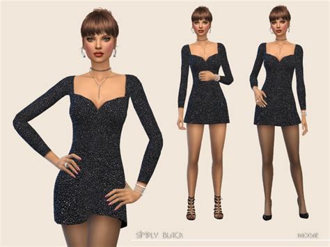 Simply Black Dress By Paogae At Tsr Sims 4 Updates