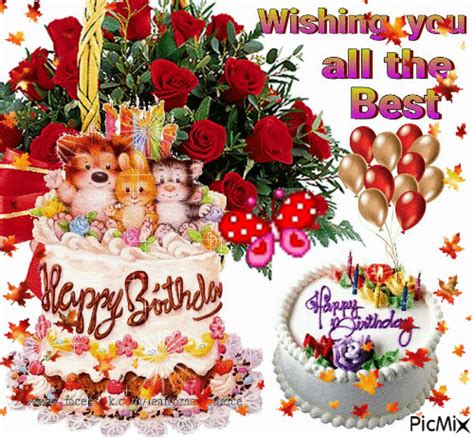 The person waits for his or her birthday for a whole year. Wishing you all the best, happy birthday cake rose ...