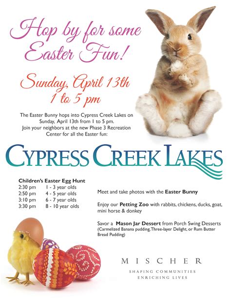 Add cool whip and half the cookie crumbs to pudding; Easter Egg Hunt 2014 | Cypress Creek Lakes