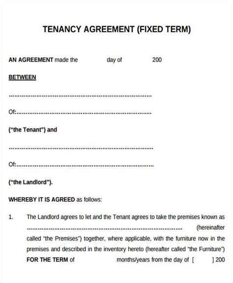 lease agreement forms