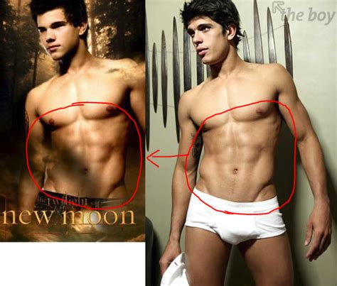 Having some actual abdominal muscle can help with definition, but % is the once you're at a low %, however, your abs are determined by your genetics. Photoshop Fails: Taylor Lautner Fake Abs On New Moon Cover!