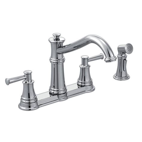 I just replaced the cartridge in my moen kitchen faucet and the handle will not stay in the on position. MOEN Belfield 2-Handle Standard Kitchen Faucet with Side ...