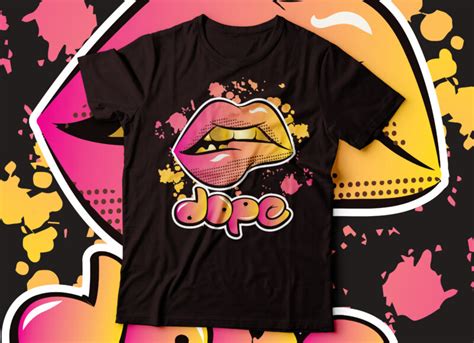 Dope Graffiti Text Style Lip Graphic Drip Design Buy T Shirt Designs