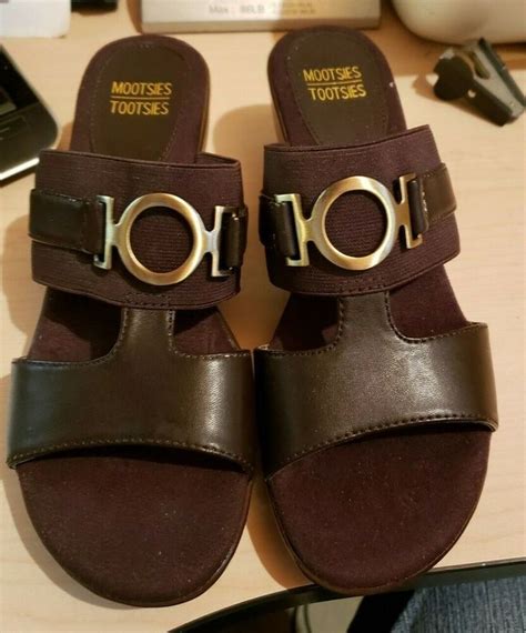Women S Mootsie Tootsie Brown Sandals Size 6M Stretch EBay Brown