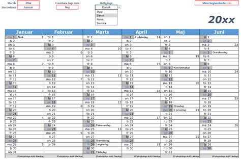Kalender 2021 Gratis Download Dansk 2021 Kalender Til Excel Med Dine