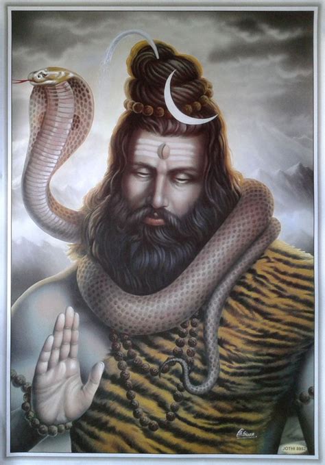 995 Lord Shiva With Snake Around Neck Amazing Poster Big Size